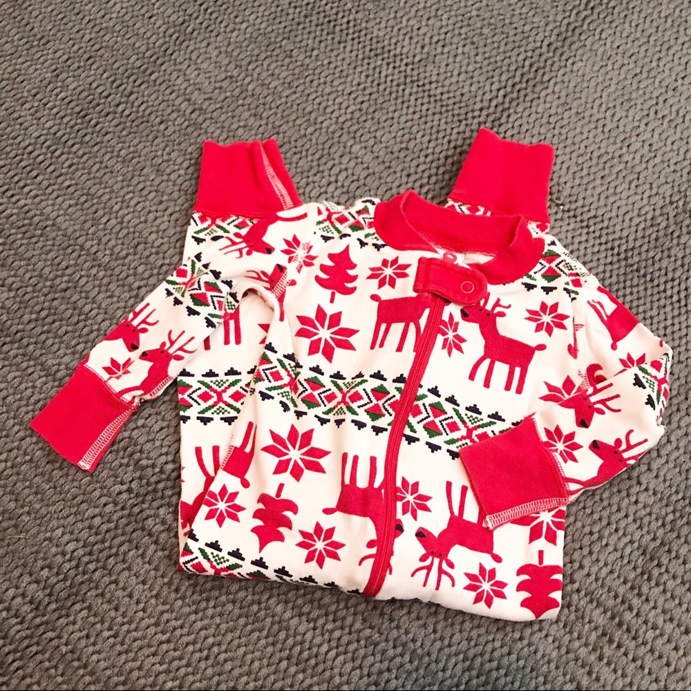 Hanna Andersson Deer Christmas Fair Isle Pajamas